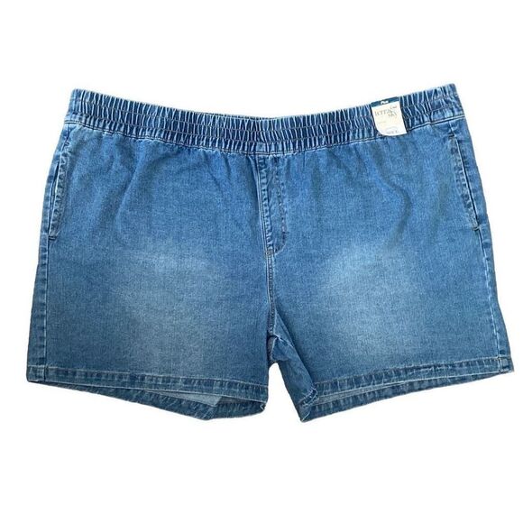 NWT Terra & Sky Plus Size Jean Shorts - Picture 1 of 5
